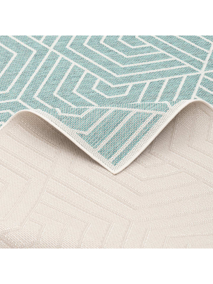 Pergamon In & Outdoor Teppich Flachgewebe Ottawa Trend in Mintgrün günstig kaufen