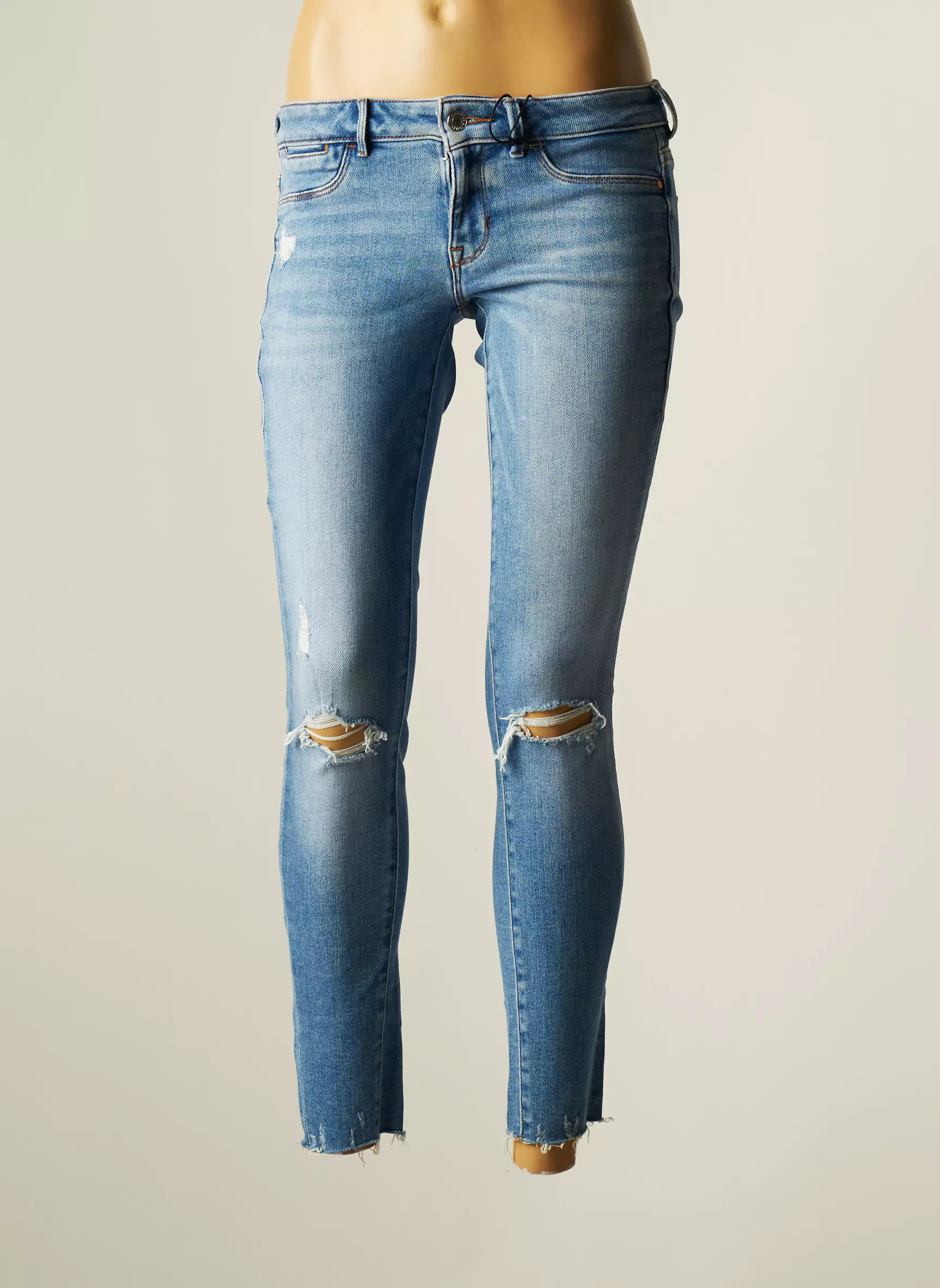 Guess Jeans Coupe Slim Femme couleur bleu