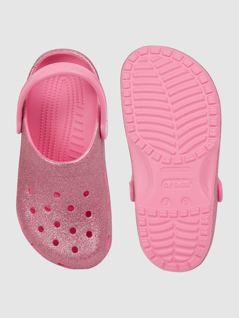 Clogs mit Glitter-Effekt in pink