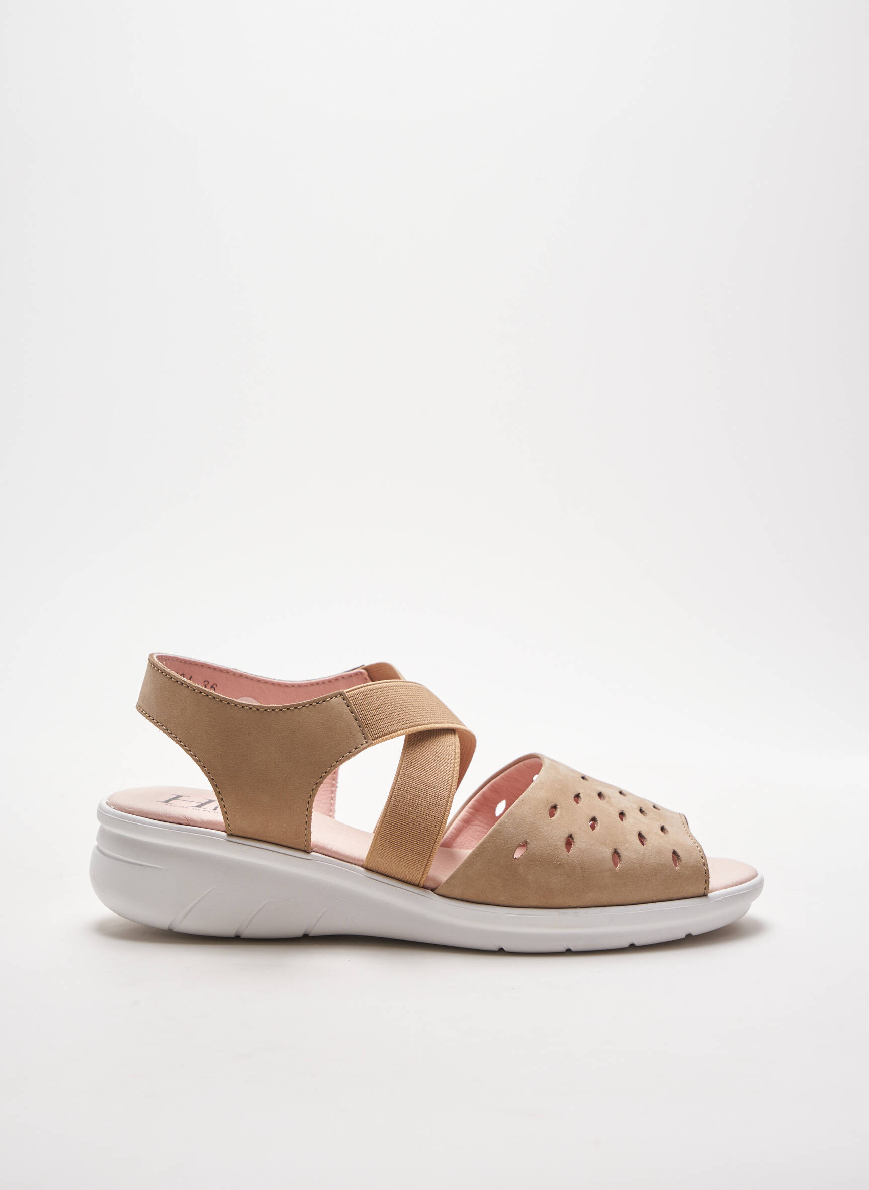 Hirica Sandales Nu Pieds Femme couleur beige