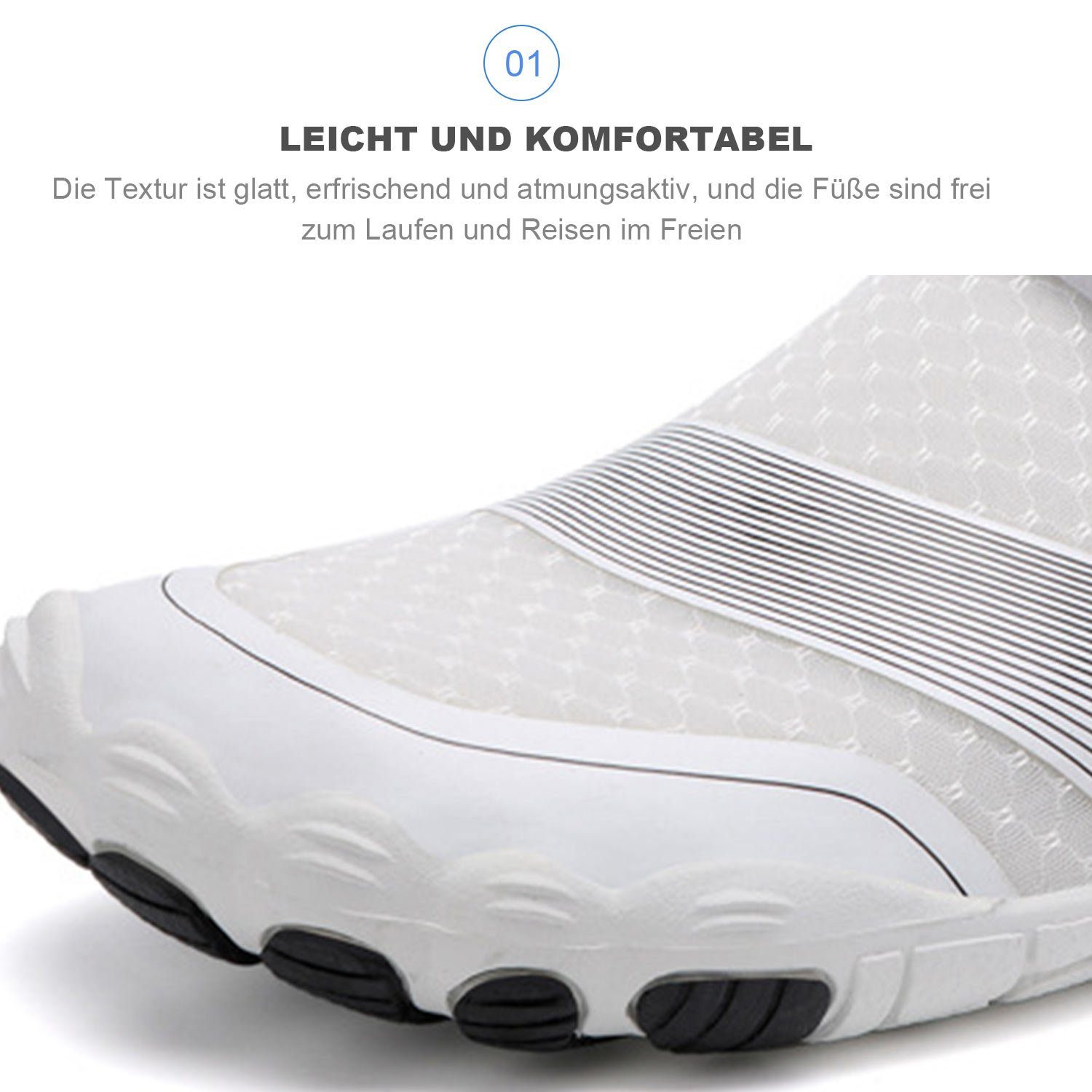 Daisred Bequem Damen Herren Barfußschuhe mit Weich Sohle Barfußschuh