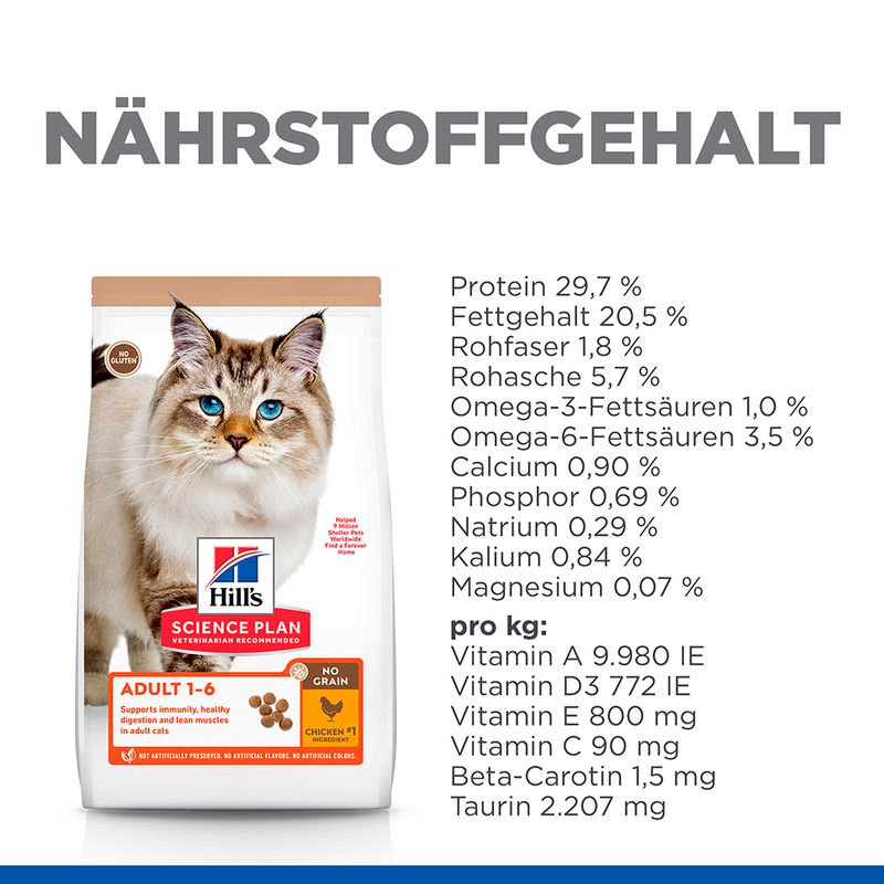 Hill's Science Plan Adult 1-6 No Grain mit Huhn zu TOP-Preisen