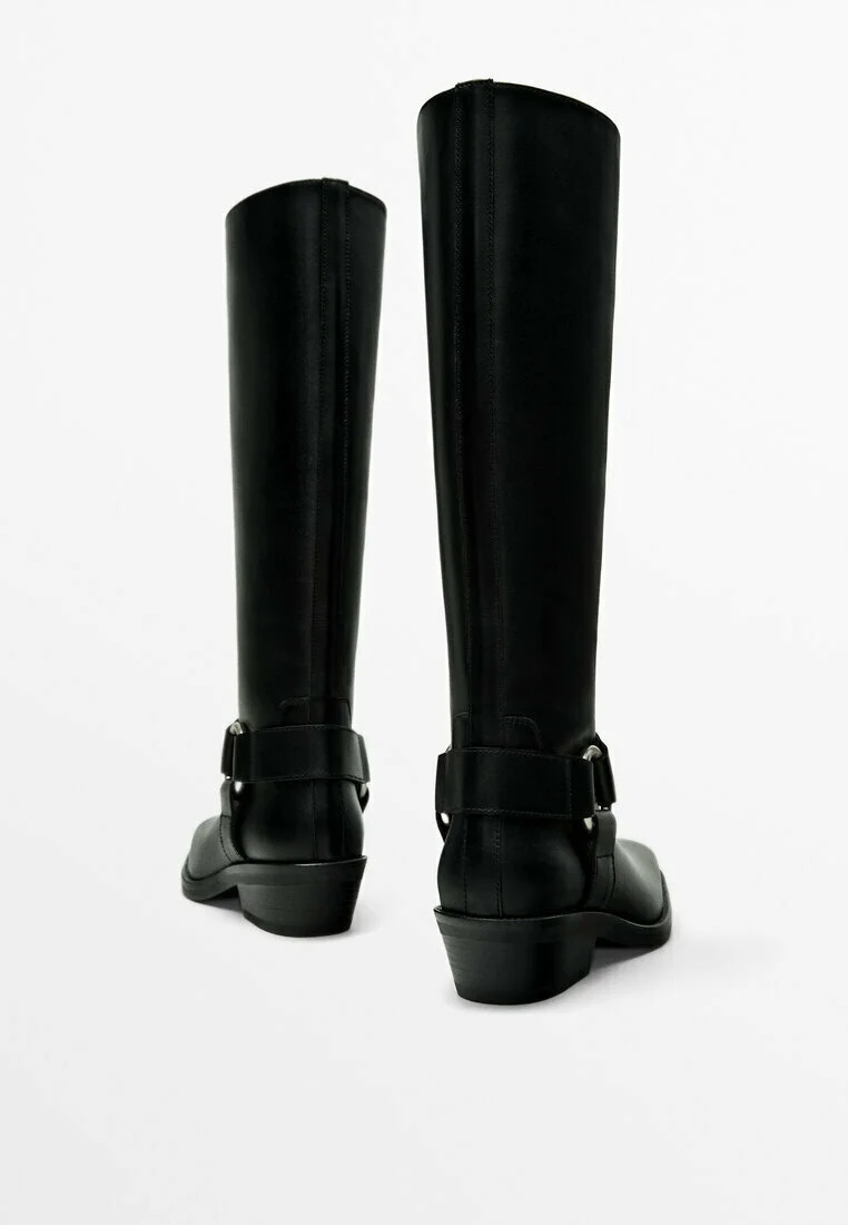 Massimo Dutti CON CORDÓN LATERAL - Botas altas