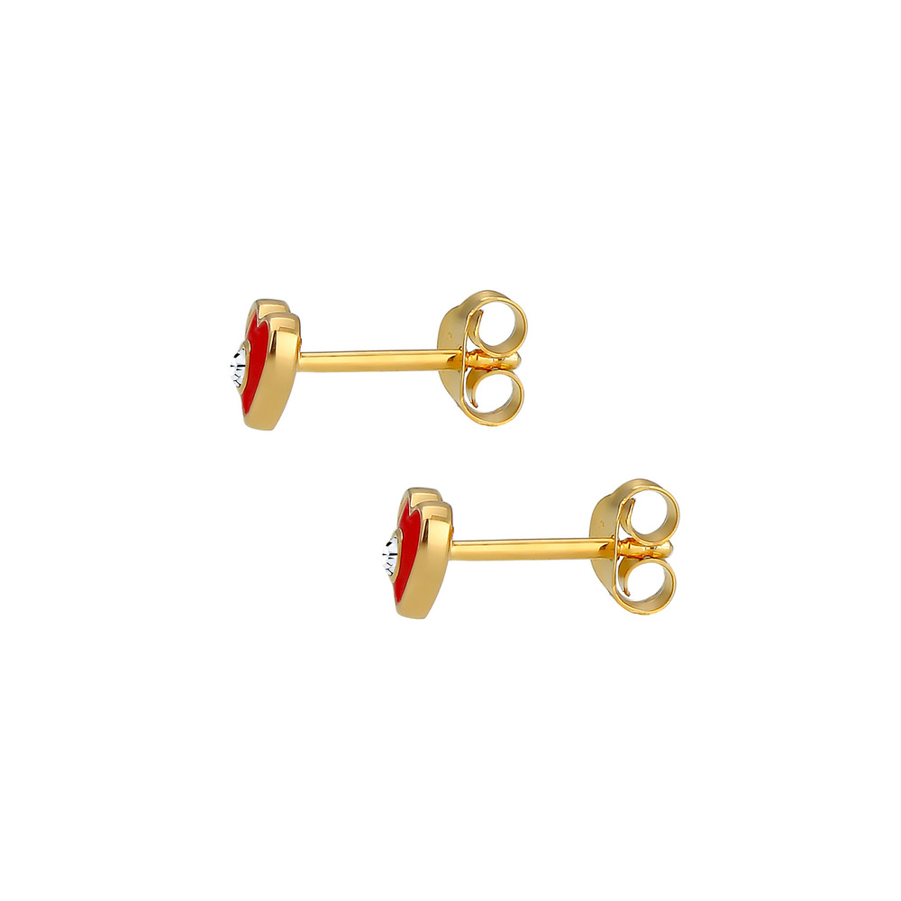 Elli Elli Boucles d'Oreilles Kind Herz Kristalle 925 Sterling Silber Boucles d'oreilles