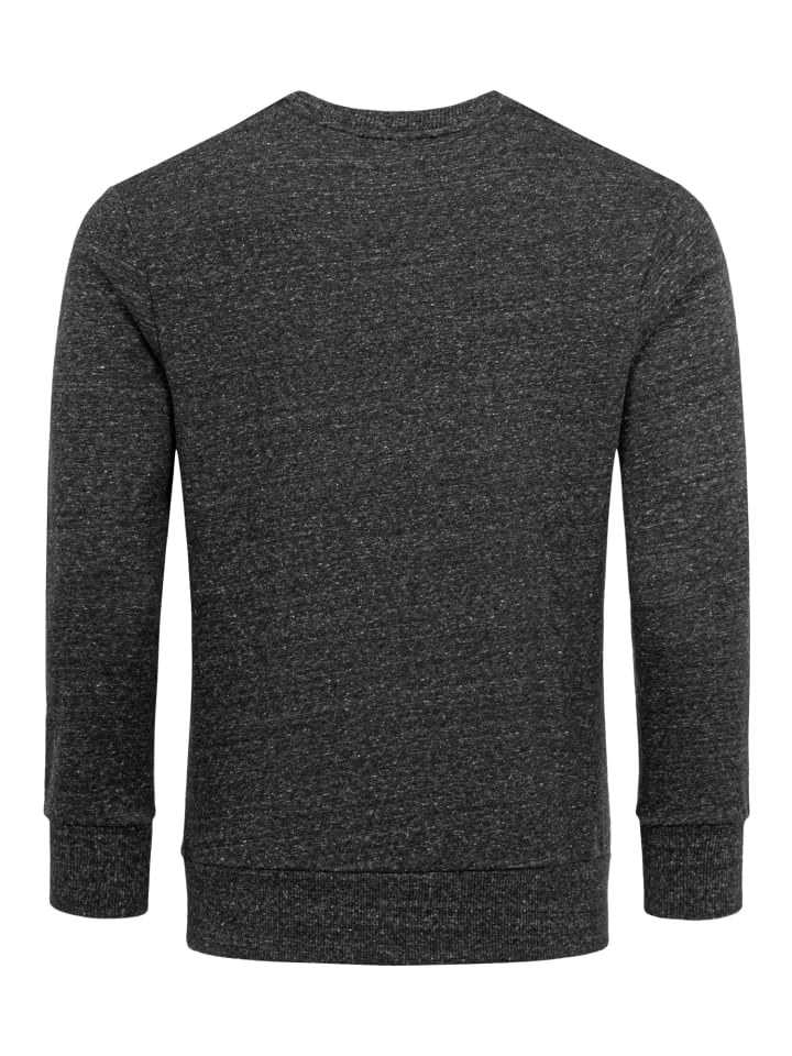 Amaci&Sons Sweatshirt mit Rundhalsausschnitt DURHAM in Schwarz günstig kaufen