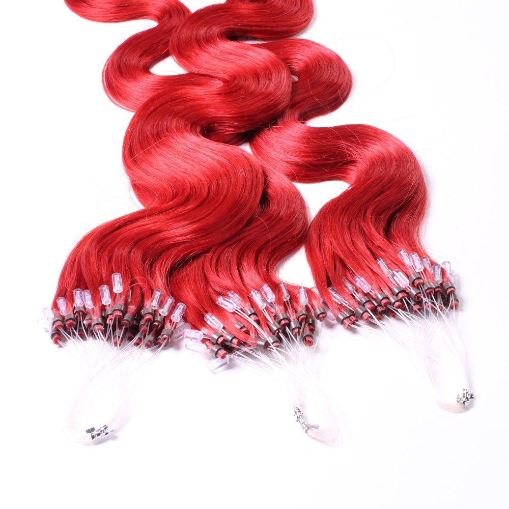 hair2heart Extensions à froid cheveux naturels #rouge 1g extensions