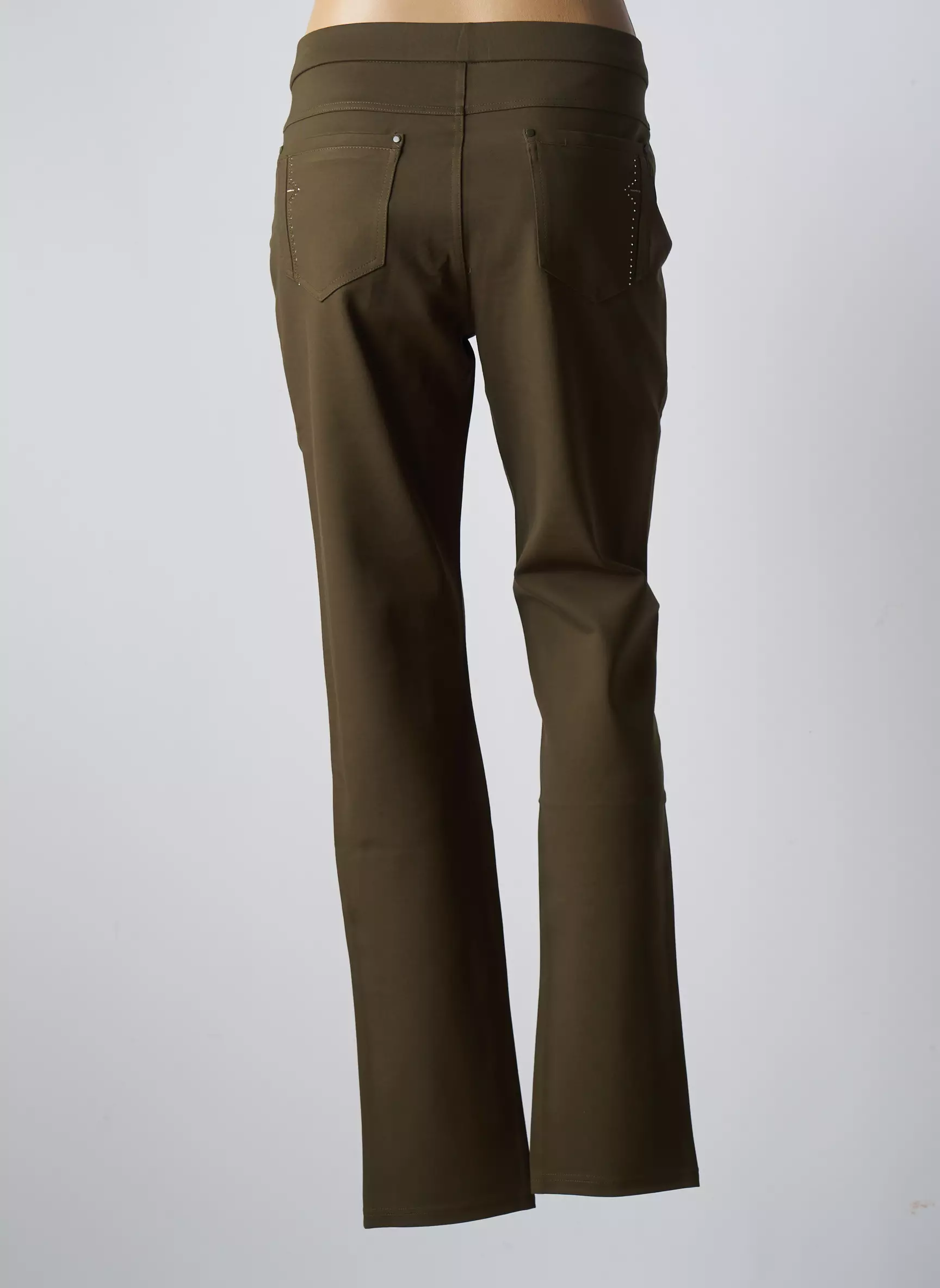 Youline Pantalons Slim Femme couleur vert