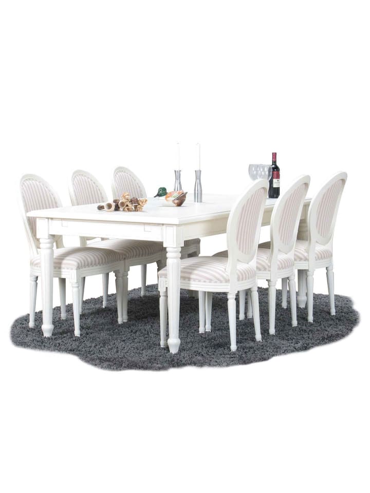 ebuy24 Essgruppe Amaretta (7-teilig) Weiß/Beige 180 x 100 cm günstig kaufen onesize