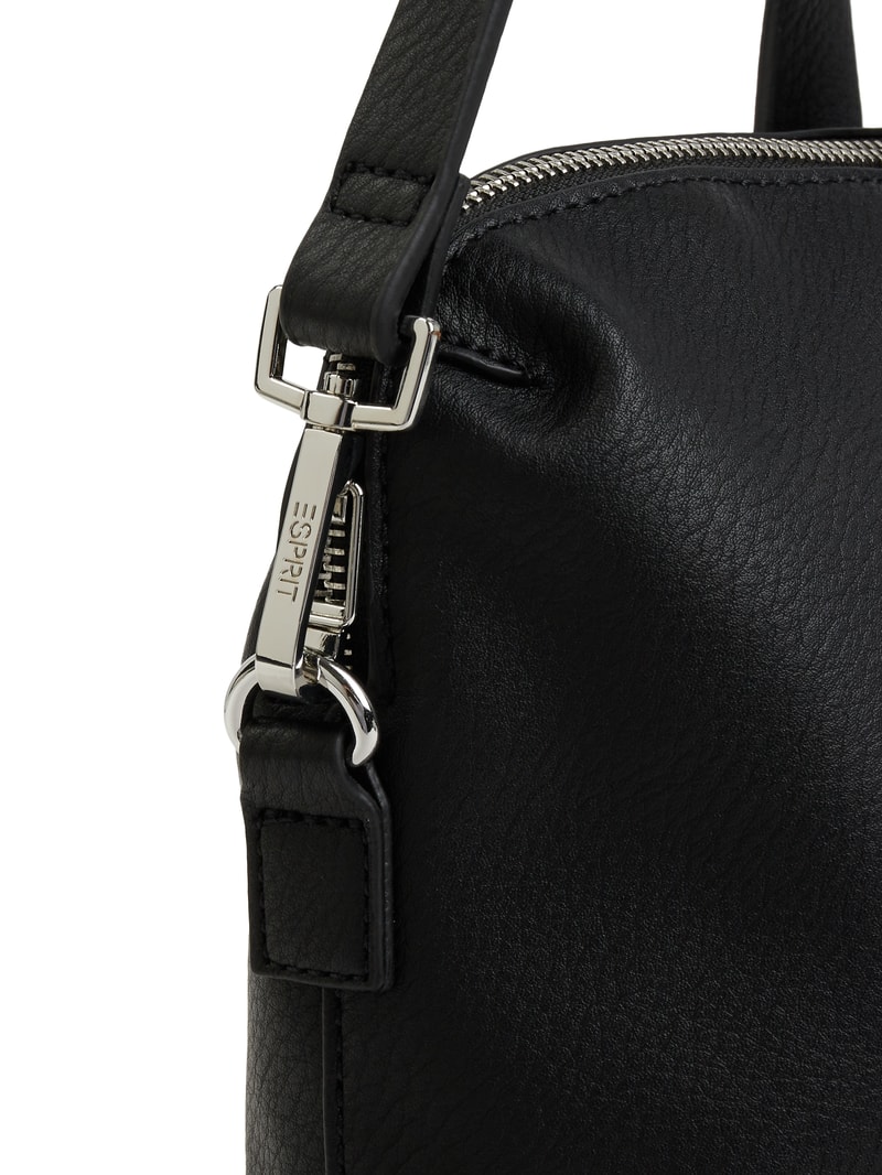 Shopper in Leder-Optik in schwarz