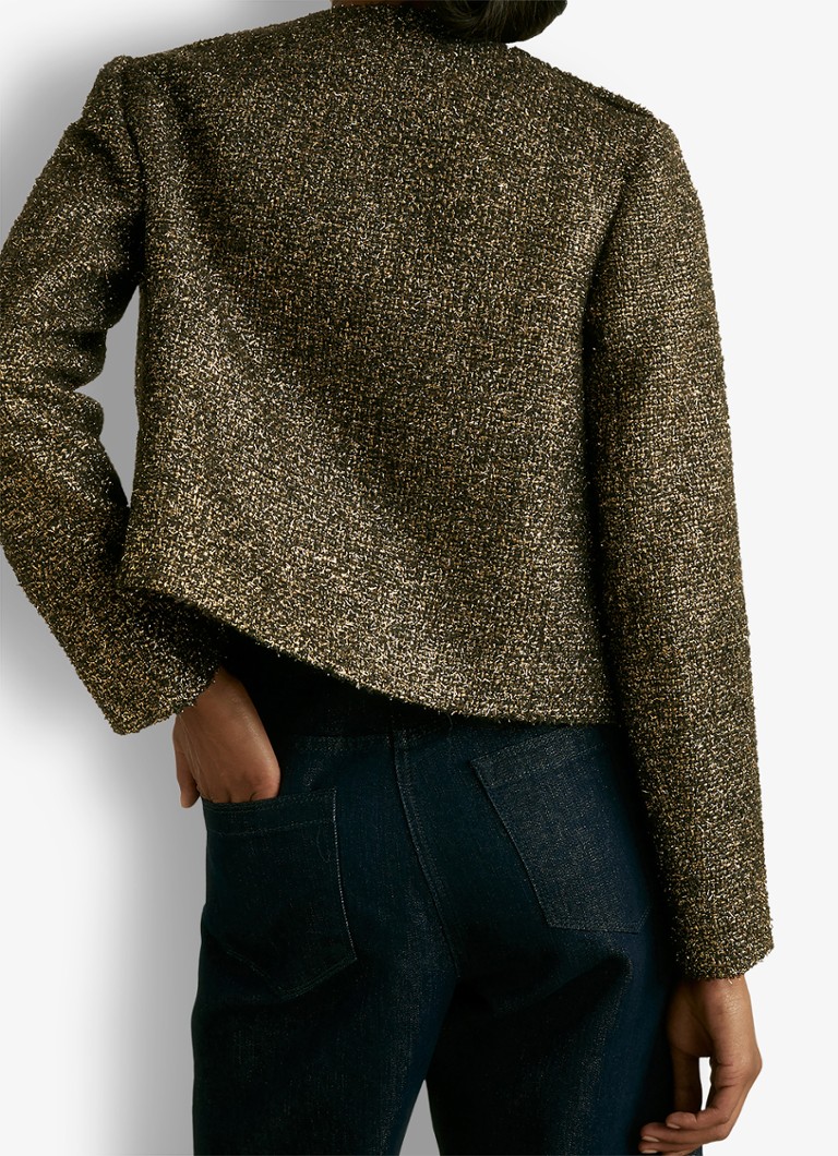 Blazer corto Reiss Wynee con inserti in lurex