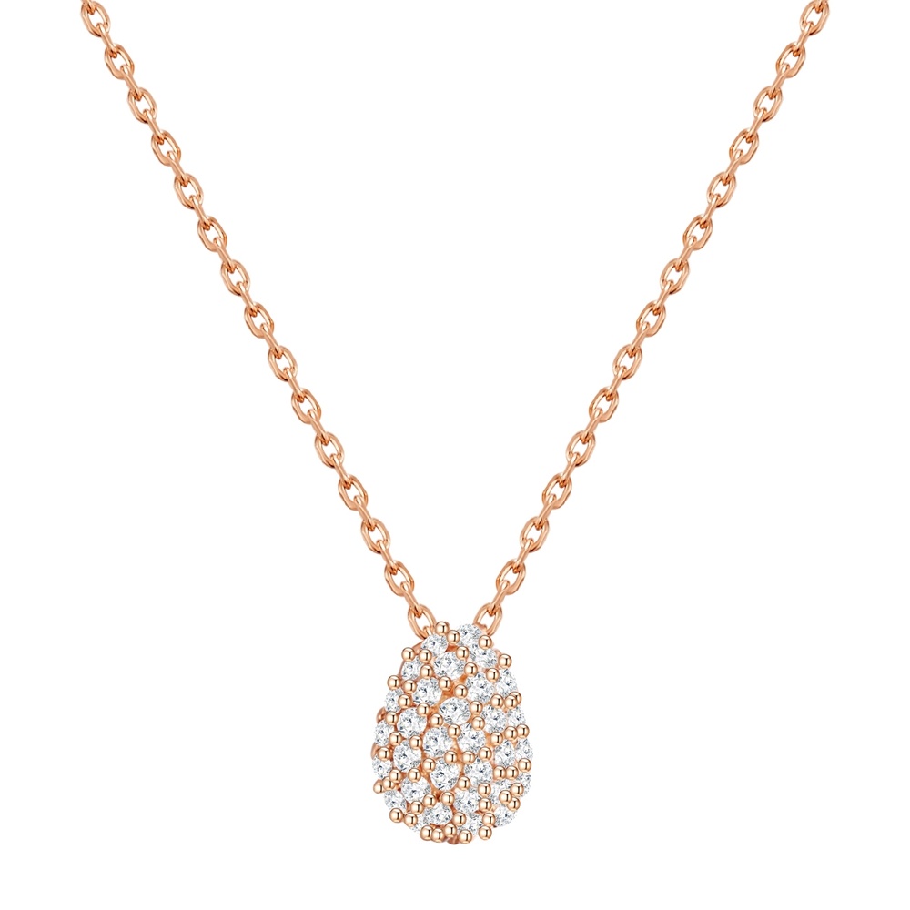 Glanzstücke München Collier en argent Argent sterling Oxyde de zirconium (CZ) en Or rose collier