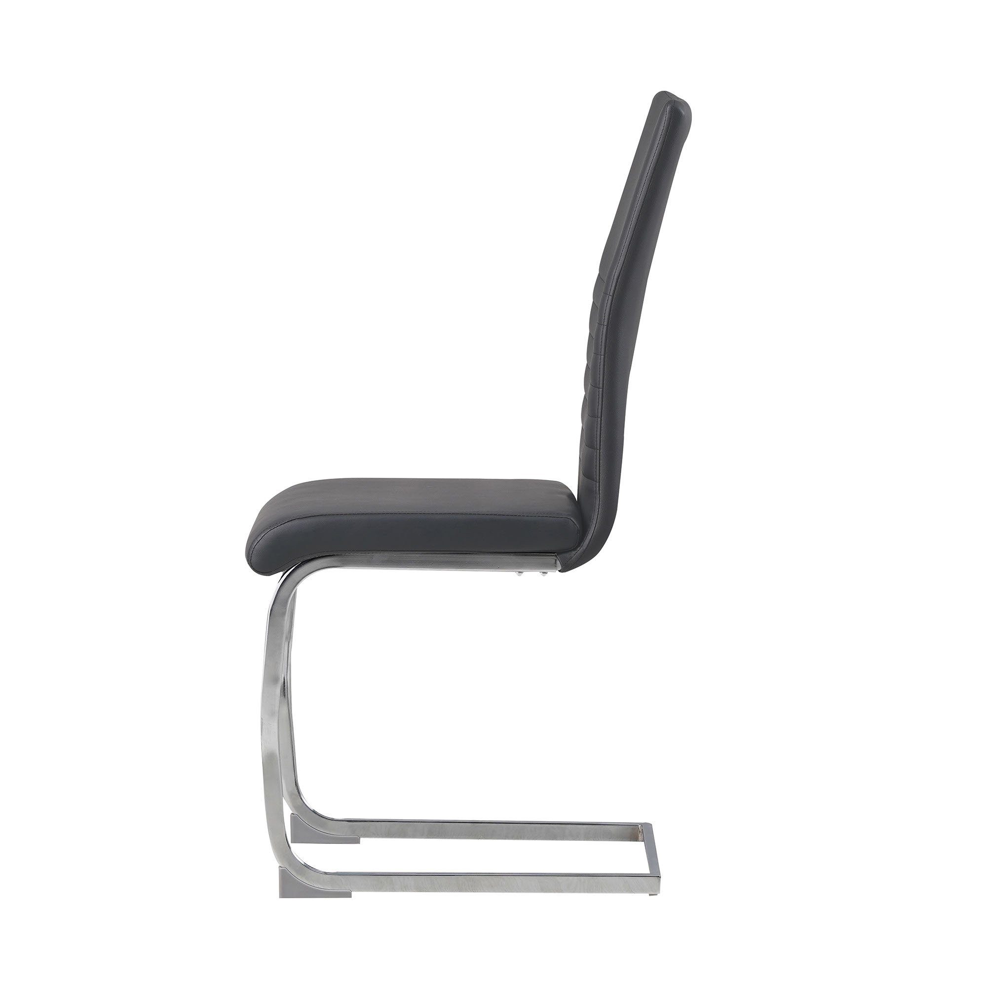 Albatros International Freischwinger Albatros Esszimmerestuhl Küchenstuhl BURANO, Kunstleder Bezug (4er Set, Grau), Esszimmerstuhl Schwingstuhl mit modernem Design, dicke Polsterung