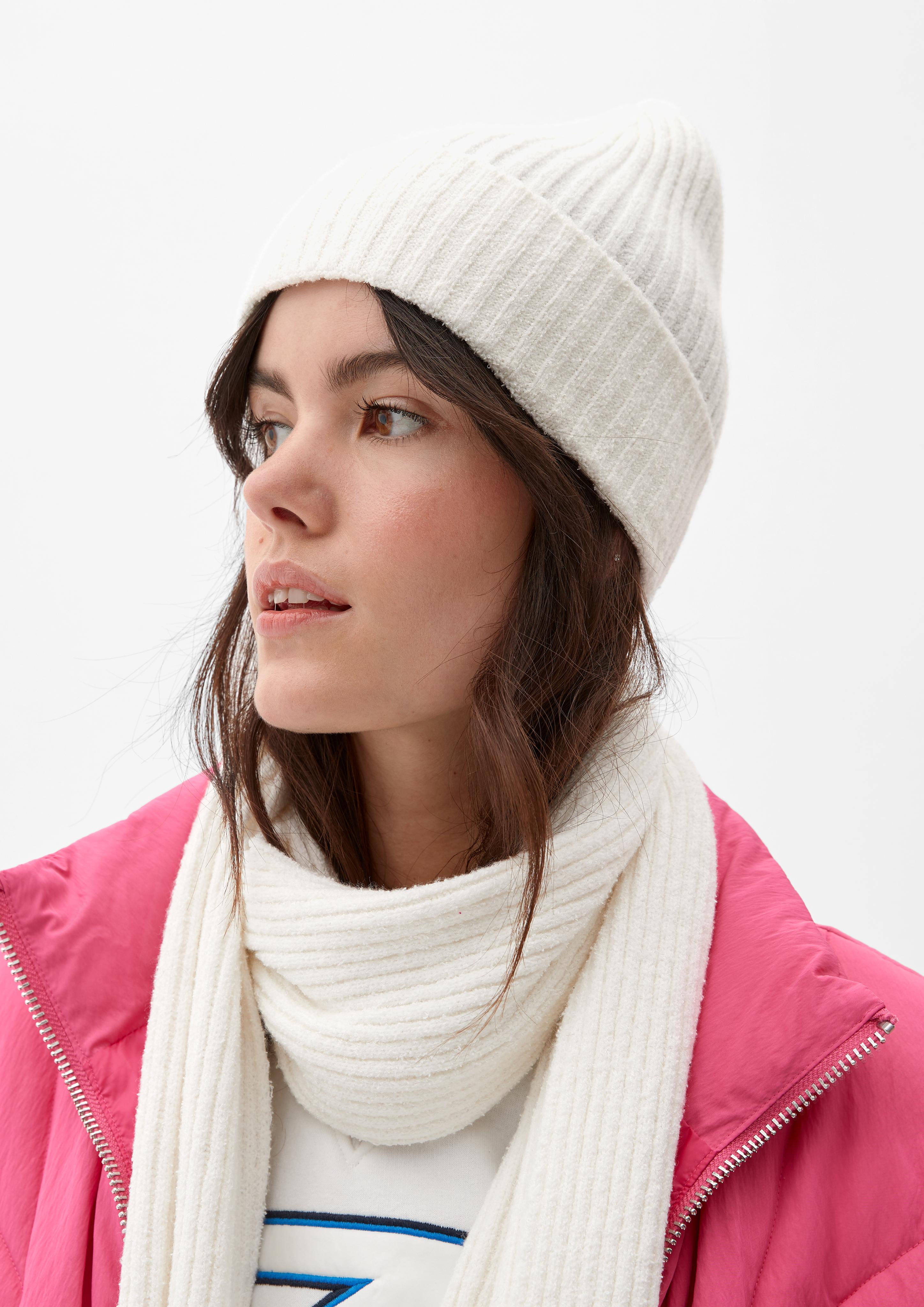 Strickmütze mit Rippblende  2124384-0210
