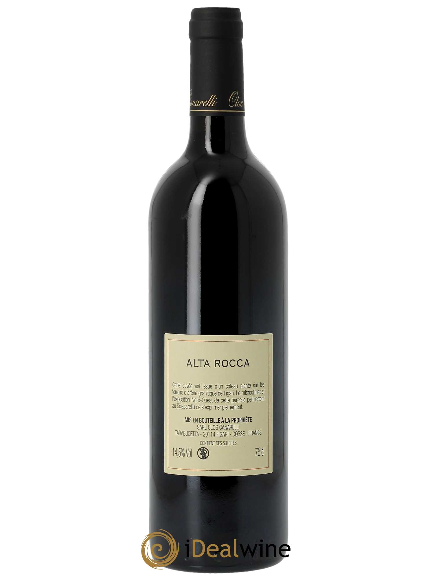 Vin de France Alta Rocca Clos Canarelli  2020 - Lot de 1 Bouteille