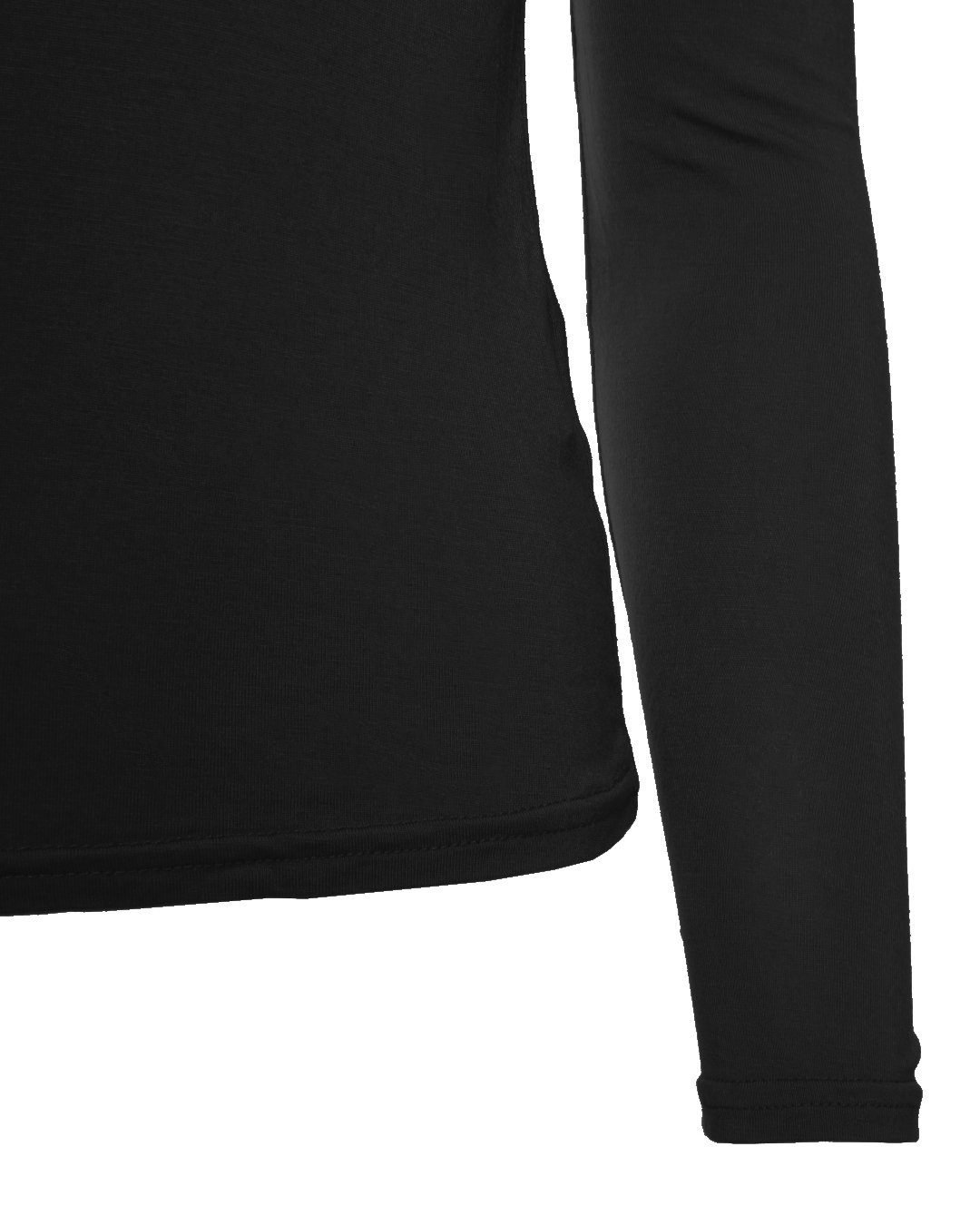 Muse Rundhalsshirt Basic Rundhals Langarmshirt Skinny Fit 1093