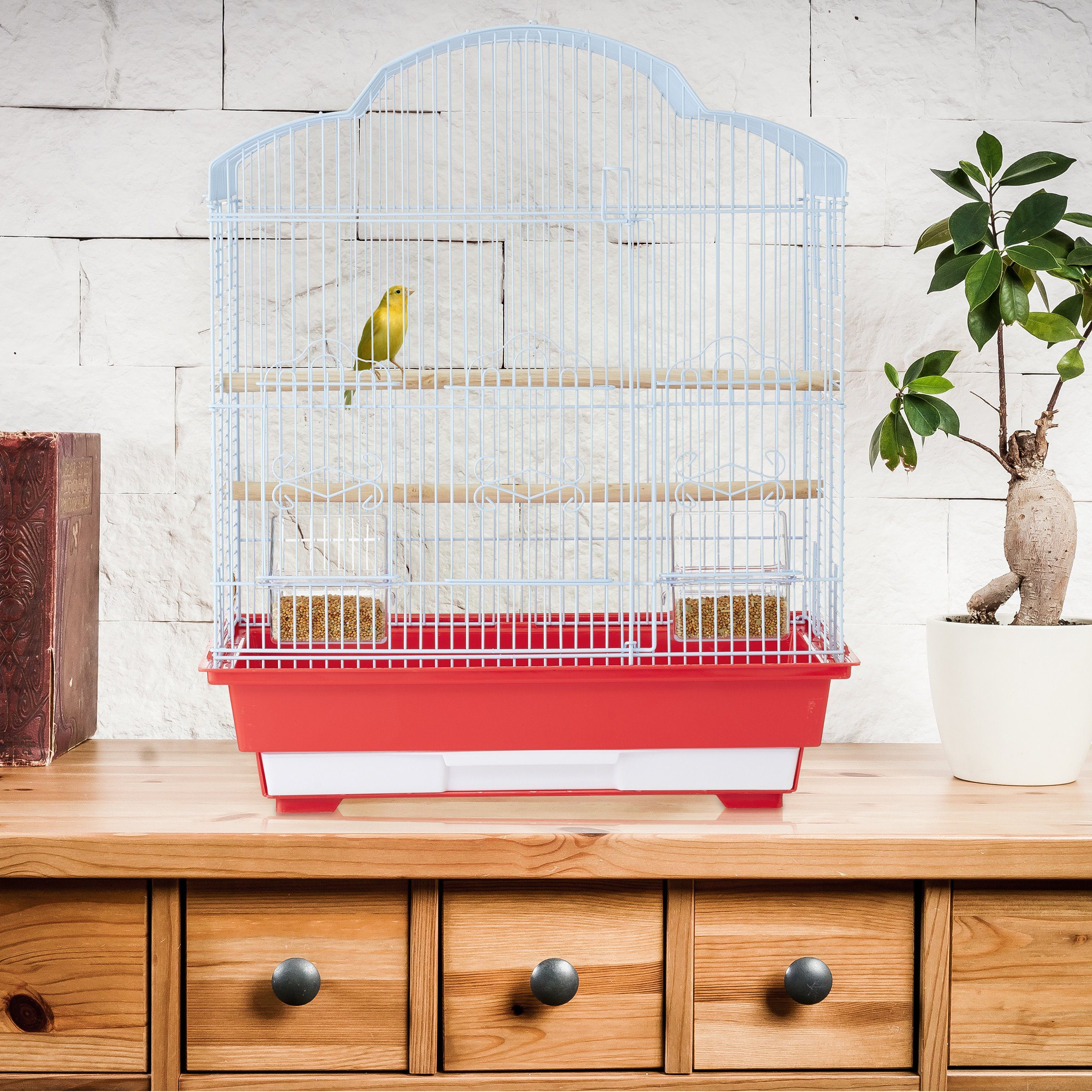 relaxdays Vogelkäfig Dekorativer Vogelkäfig
