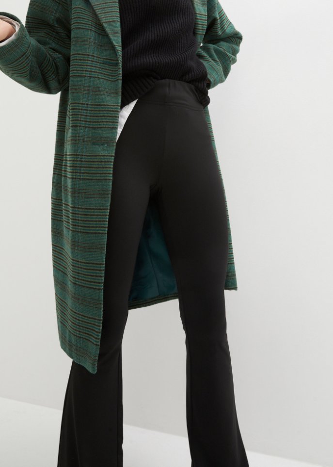 Ausgestellte Thermo-Leggins mit High-Waist-Rundumgummibund