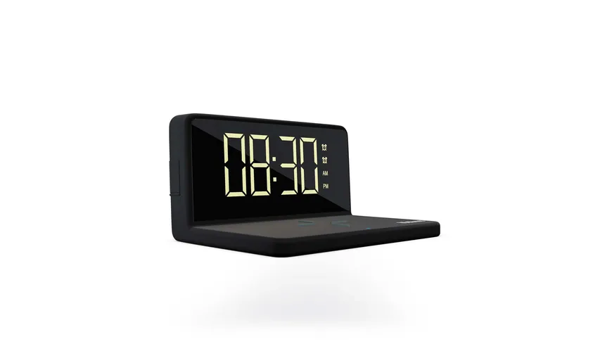 Mebus Digitaler Wecker mit Handy-Aufladestation schwarz