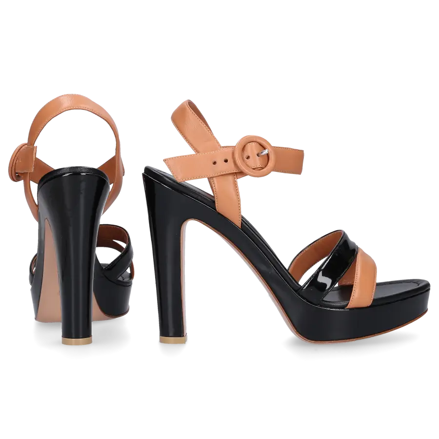 Gianvito Rossi - Plateausandalen GN3583 Kalbsleder - schwarz