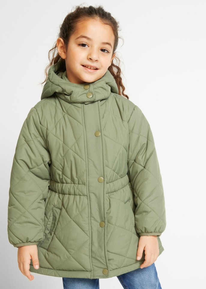 Mädchen Parka mit Rauten Steppmuster