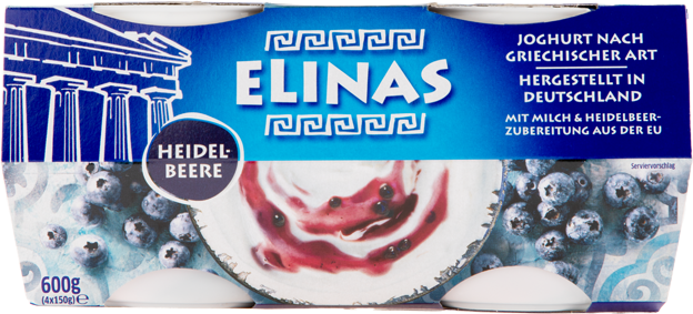 Elinas Joghurt nach griechischer Art Heidelbeere
