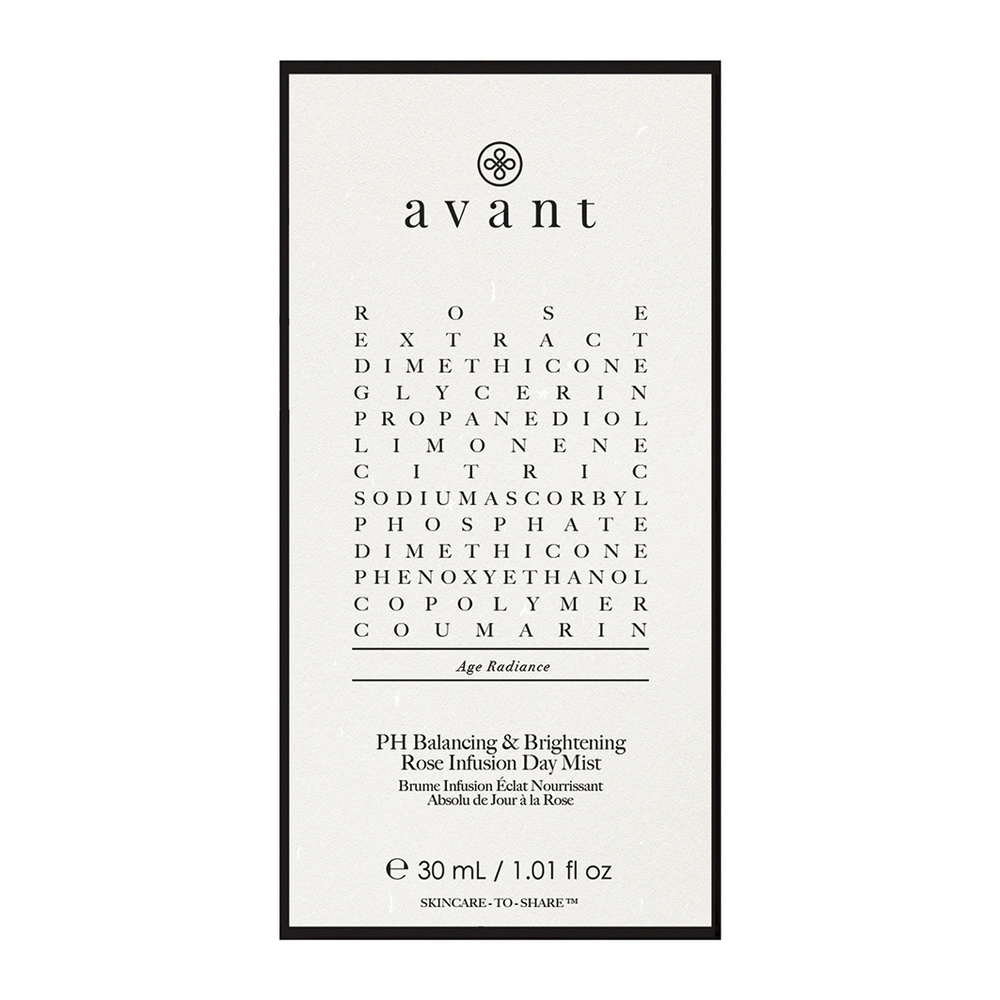 Avant Skincare Brume Infusion Éclat Nourrissant Absoluà la Rose de Jour Hydratants et Mists
