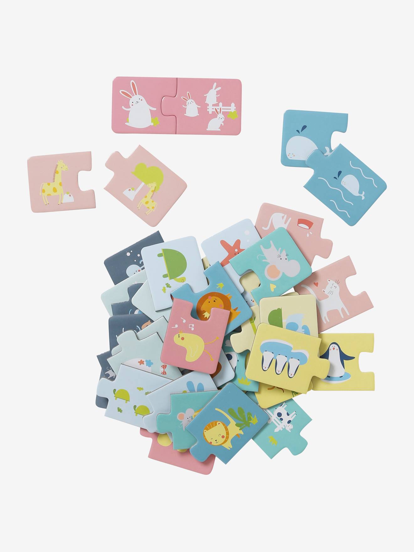 Vertbaudet Kleinkinder Puzzle, Tiere - mehrfarbig