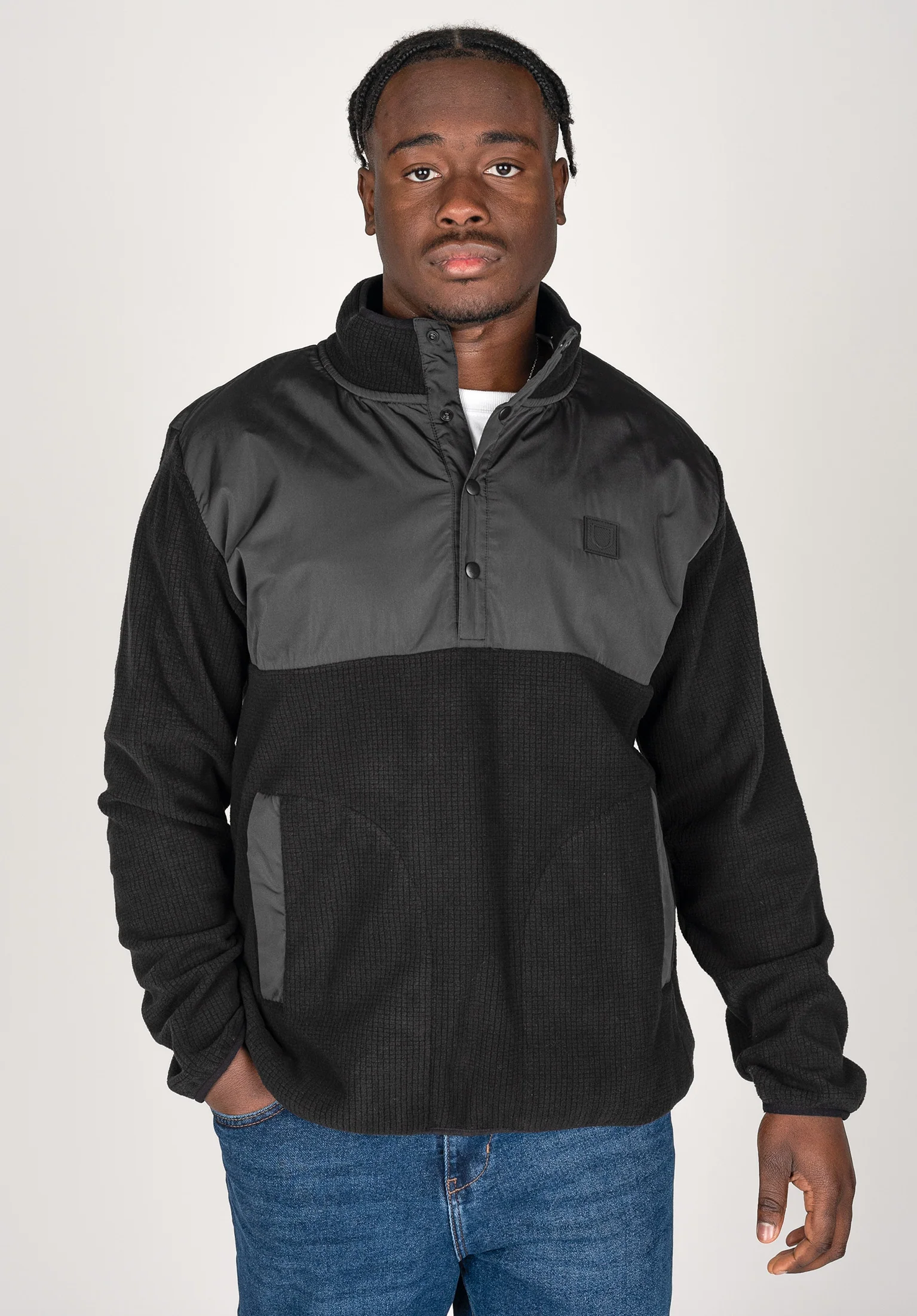 Micro Fleece X Mock Neck