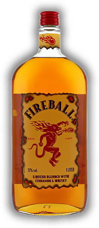 Fireball Whisky Zimt Likör 1,0 Liter Fireball Whisky Zimt Likör 1,0 Liter Ein feuriges Geschmackserlebnis. 1	 Liter - Vol 33%