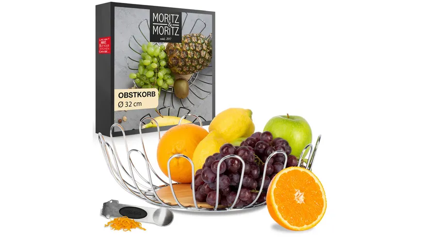 Moritz & Moritz Obstkorb Rund Bögen silber silber