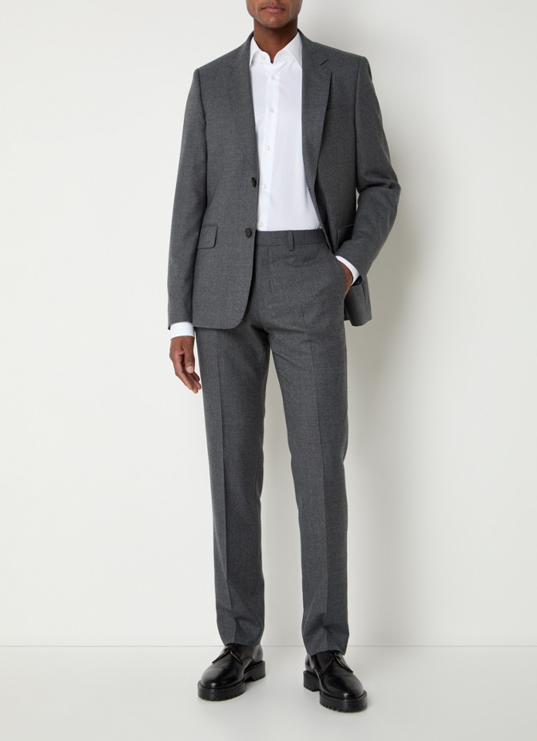 Pantaloni Sandro slim fit din lână virgină, cu buzunare laterale.