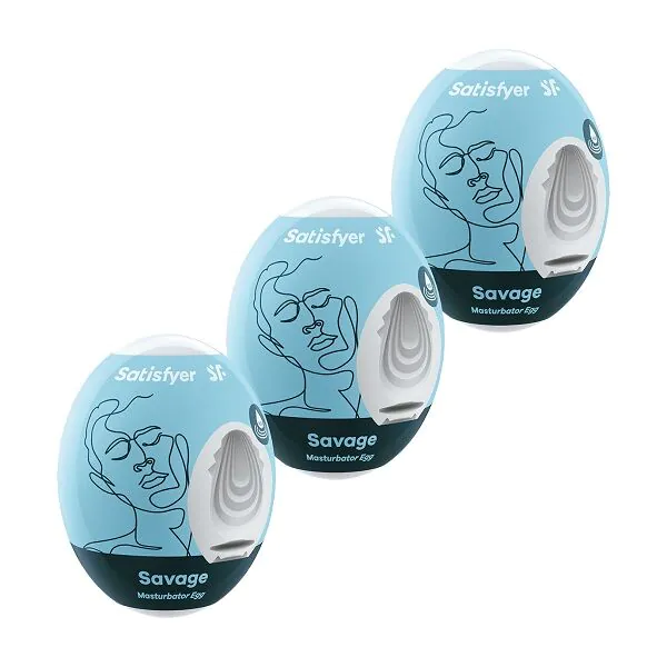 Satisfyer Masturbator Æg 3-delt Sæt Savage