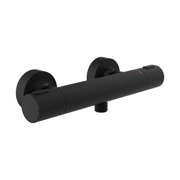 Duscharmatur mit Thermostat LOS ANGELES, schwarz matt