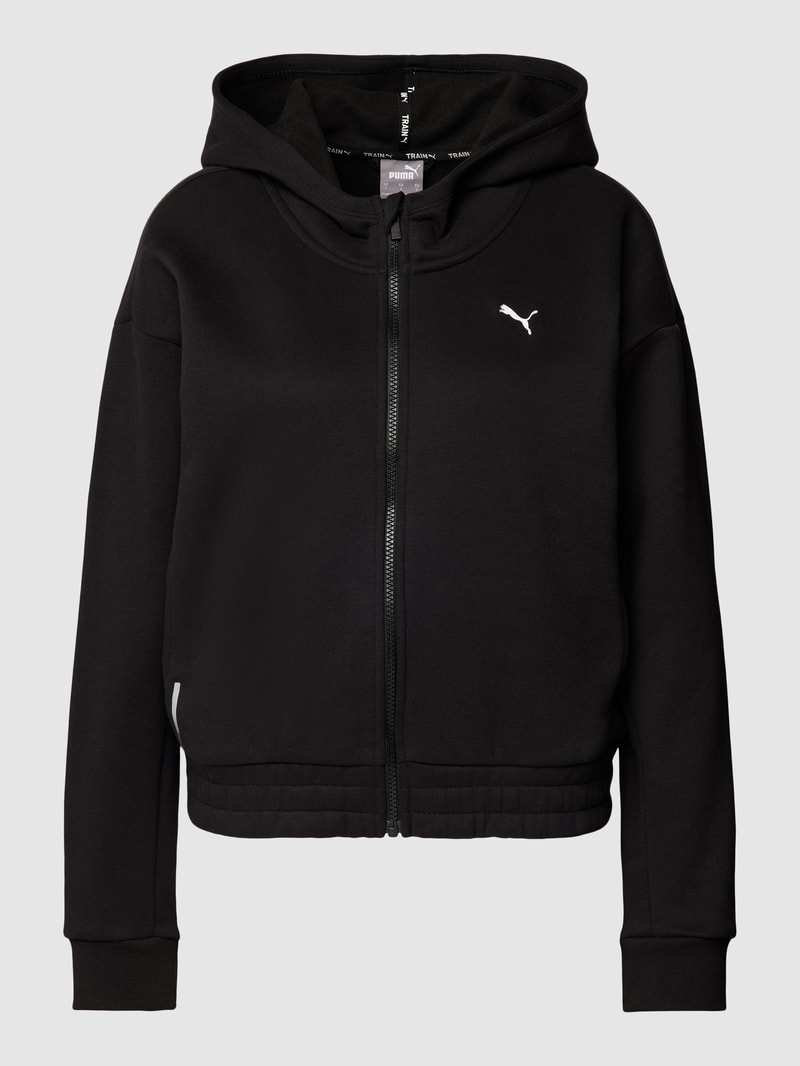 Sweatjacke mit Kapuze Modell 'Train' in black