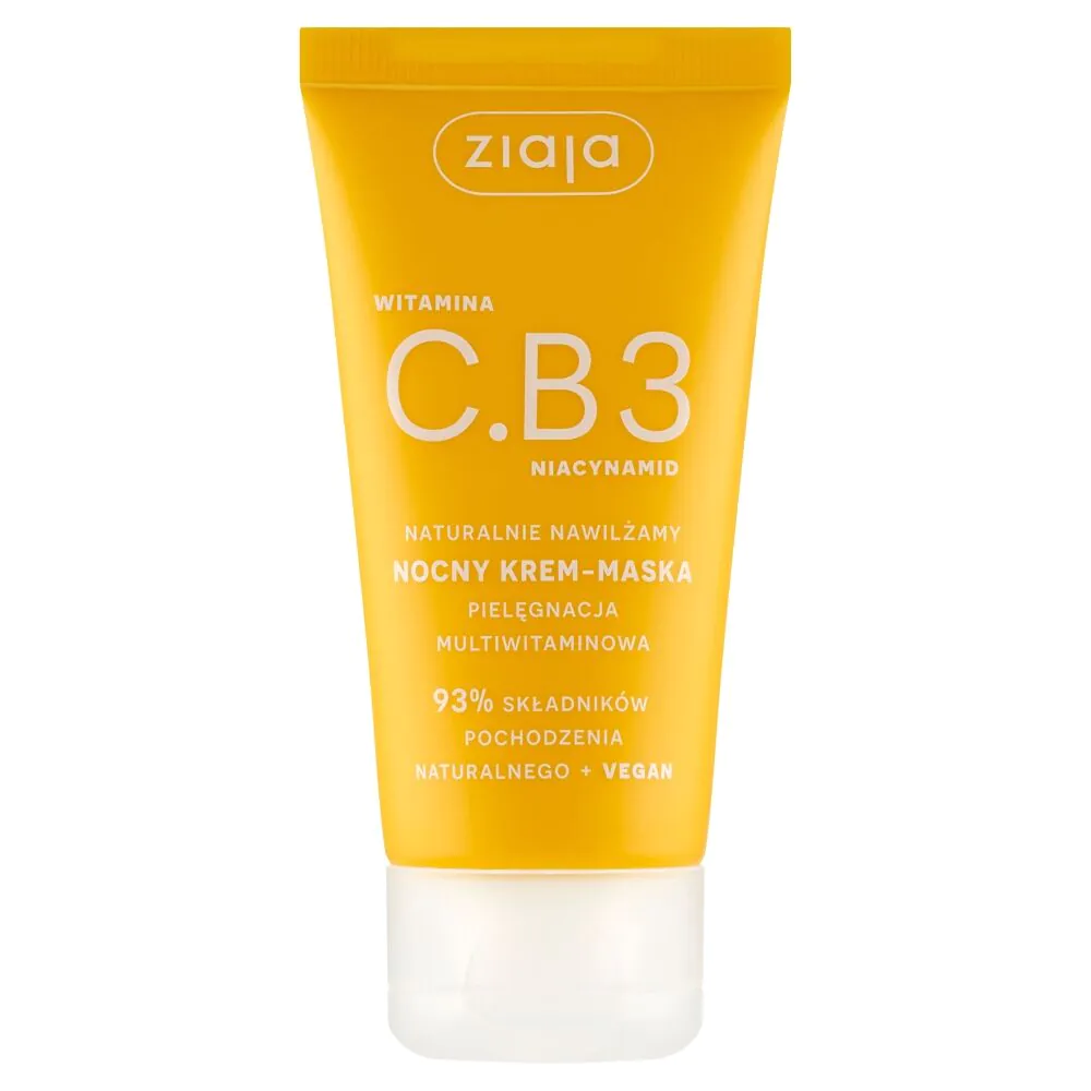 Ziaja Vitamine C.B3 Niacinamide Natuurlijk Hydraterende Nachtcrème-Masker voor het Gezicht 50ml