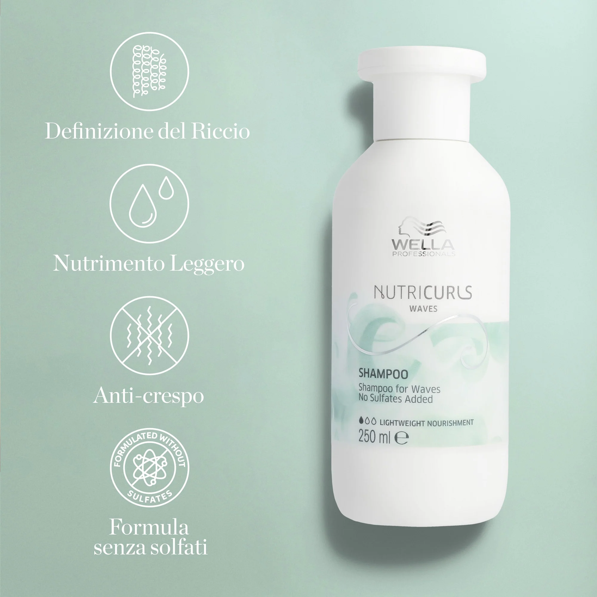 Nutricurls NUTRICURLS Shampoo for Waves - Shampoo Ricci Definiti