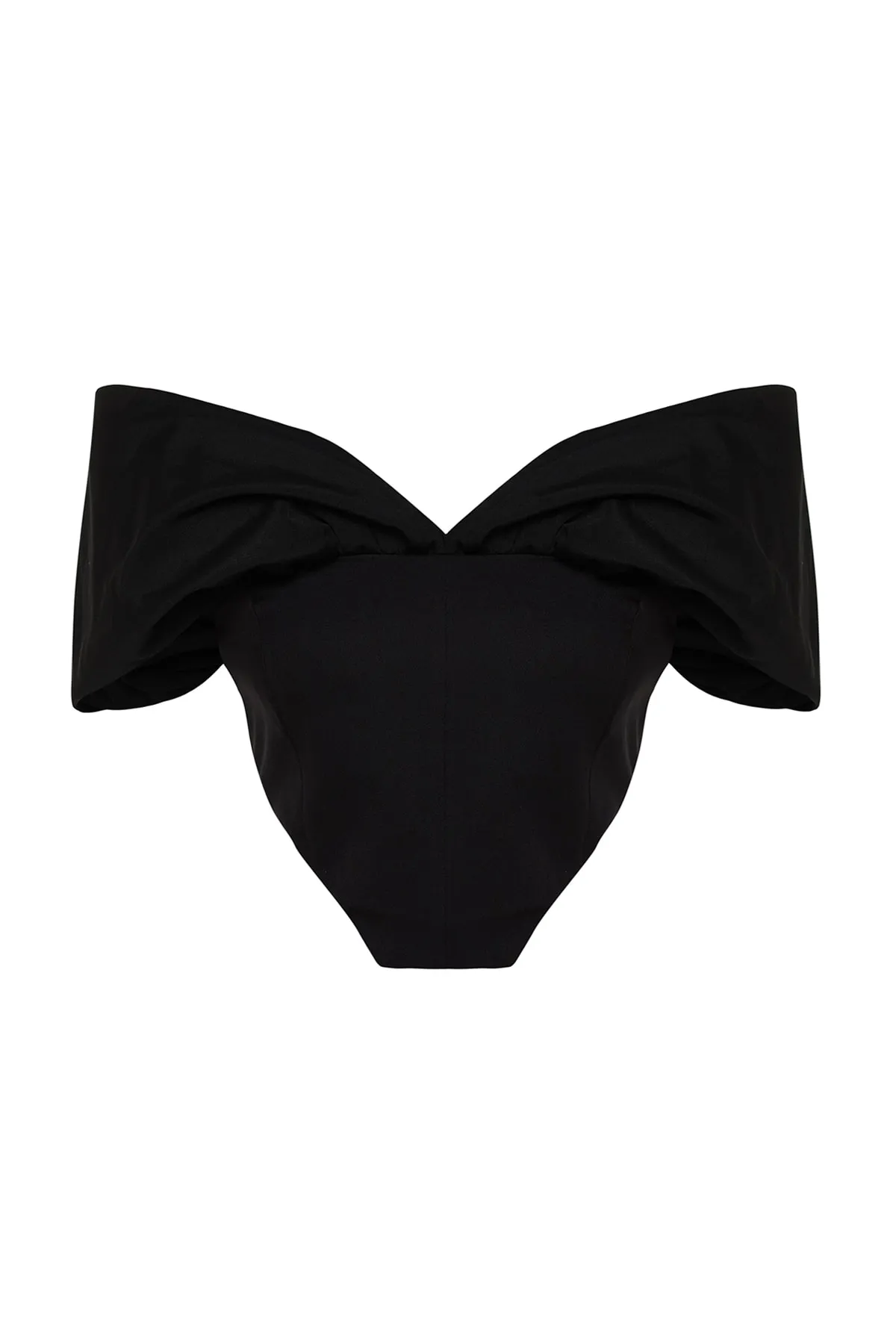 Trendyol Collection  Schwarzes Carmen-Kragen-Bügel-Bustier TPRSS23BS00121