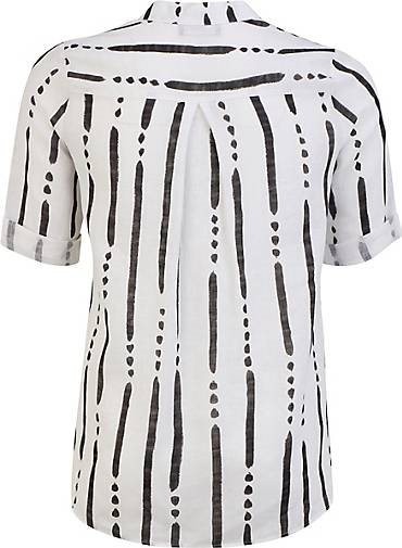 Doris Streich Bluse Bluse mit breitem V-Ausschnitt