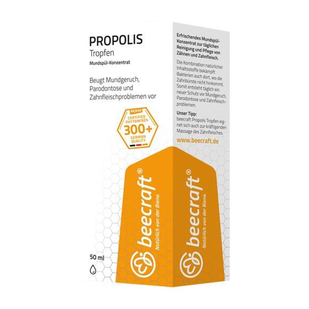 Roha Arzneimittel GmbH Mundspülung, BEECRAFT Propolis Tropfen Mundspül-Konzentrat, 50 ml