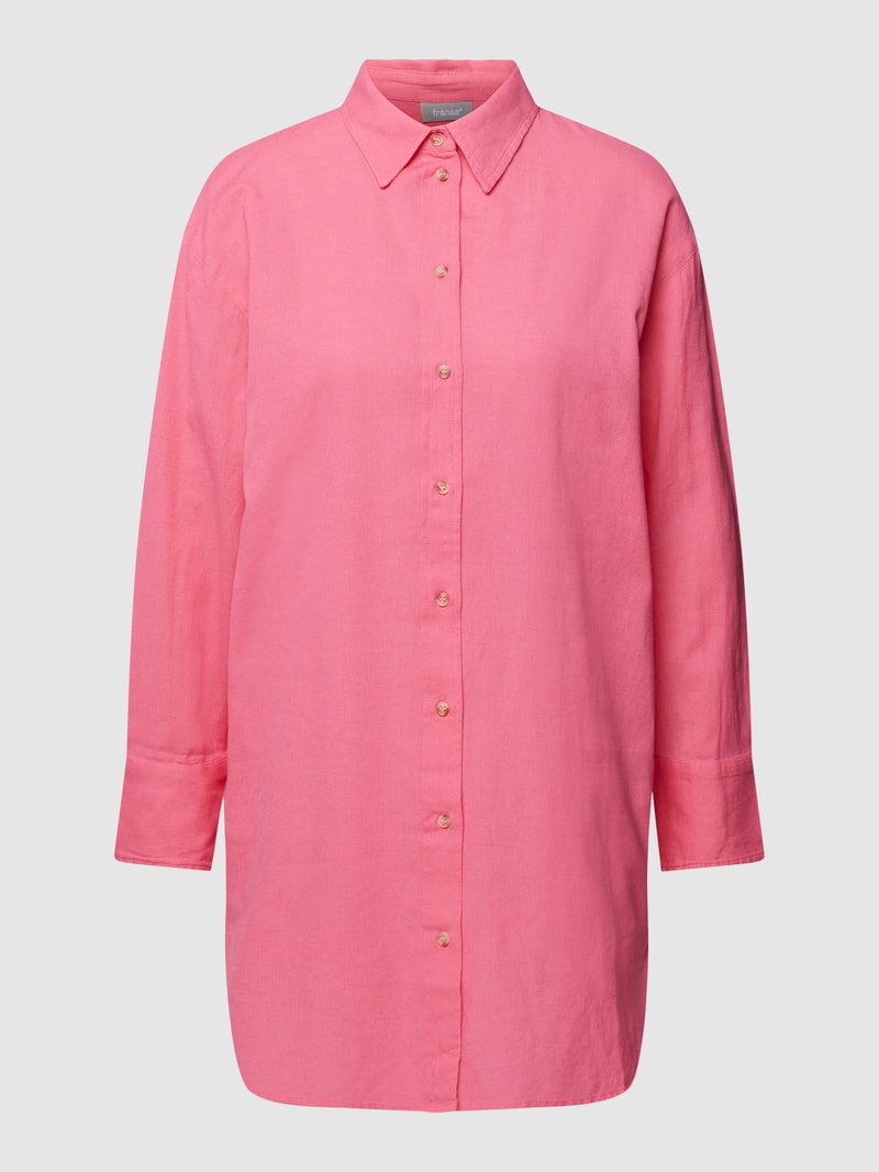 Longbluse mit abgerundetem Saum Modell 'Maddie' in pink