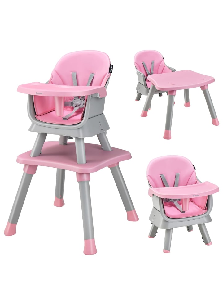 COSTWAY 6-in-1 Hochstuhl in Rosa günstig kaufen onesize