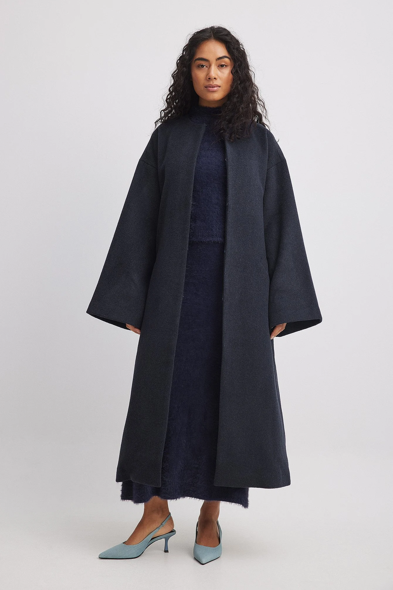 Oversize-Kimono aus Wollmischung