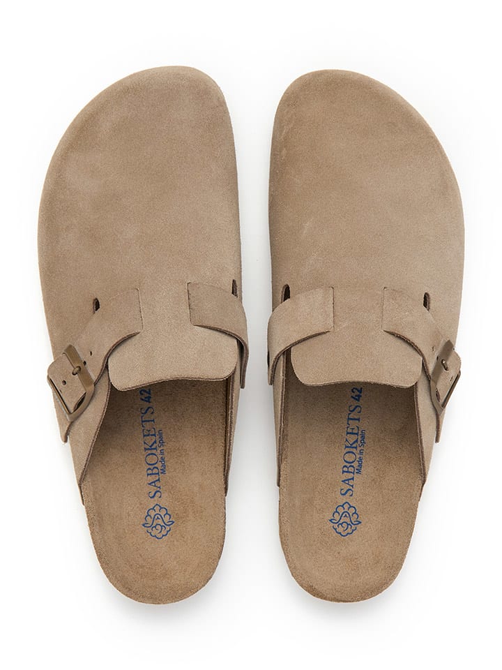 SABOKETS Leder-Clogs in Beige günstig kaufen