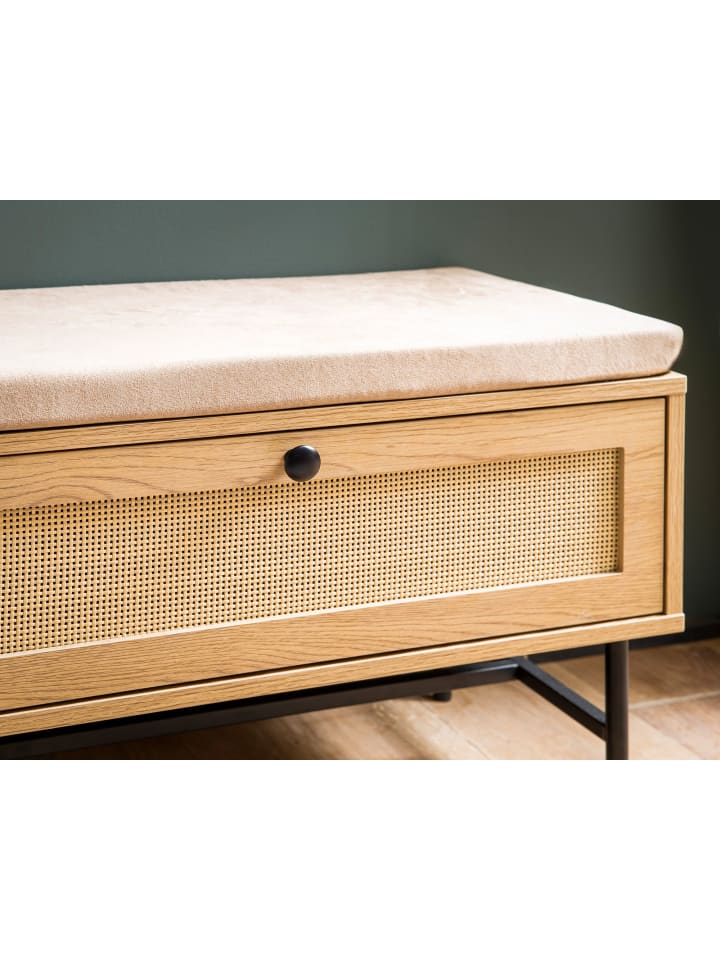 KADIMA DESIGN Schuhbank mit Sitzfläche 100x60x38 cm Garderobenbank Eiche-Dekor, günstig kaufen onesize