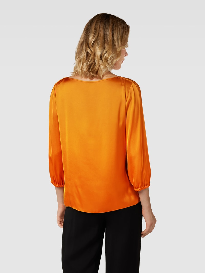 Blusenshirt aus Viskose mit 3/4-Arm in orange