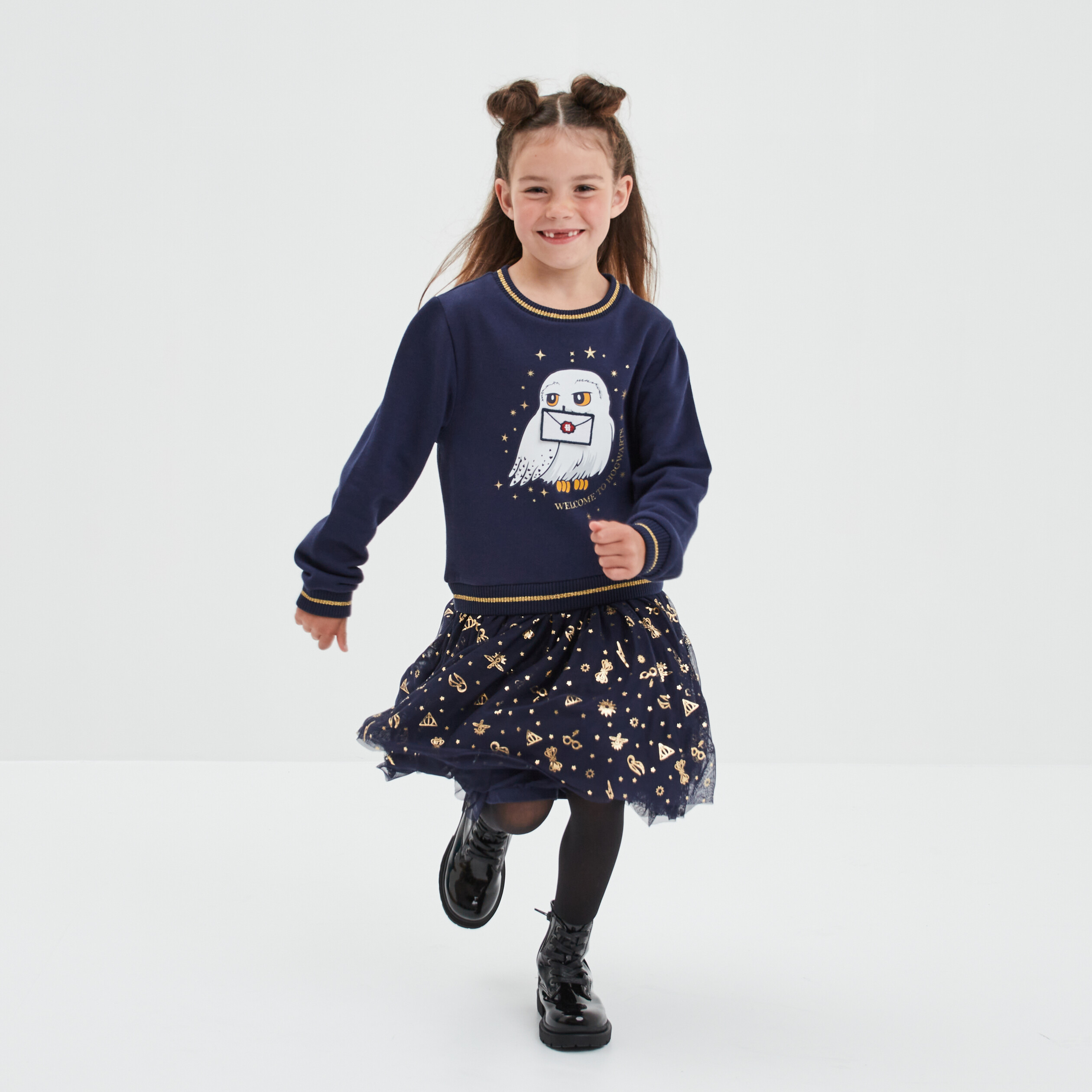 Robe 2-en-1 patineuse Harry Potter bleu marine fille | La Halle