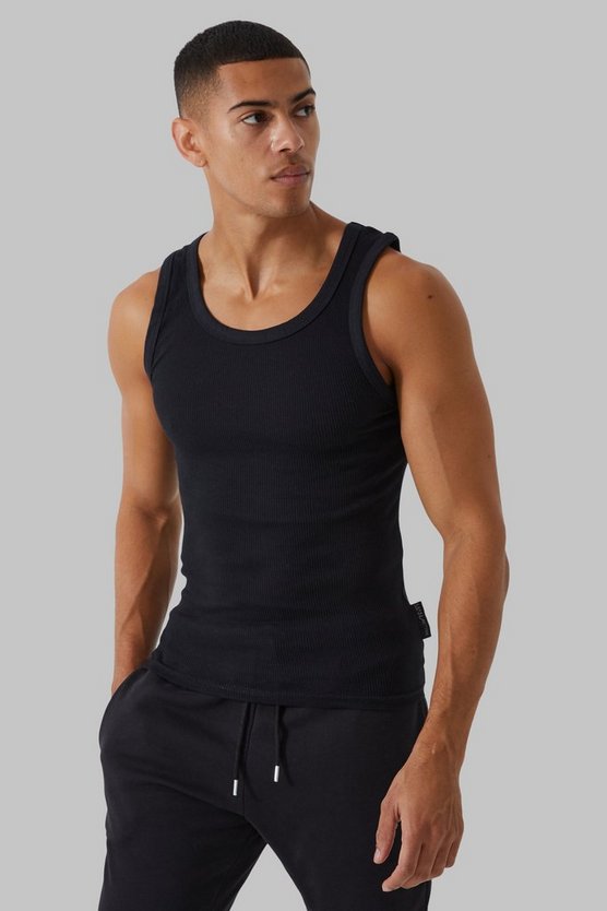Geripptes Active Muscle-Fit Tanktop