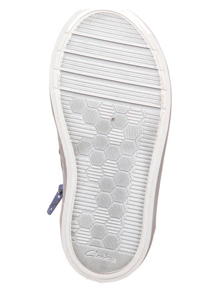 Clarks Leder-Sneakers in Lila günstig kaufen