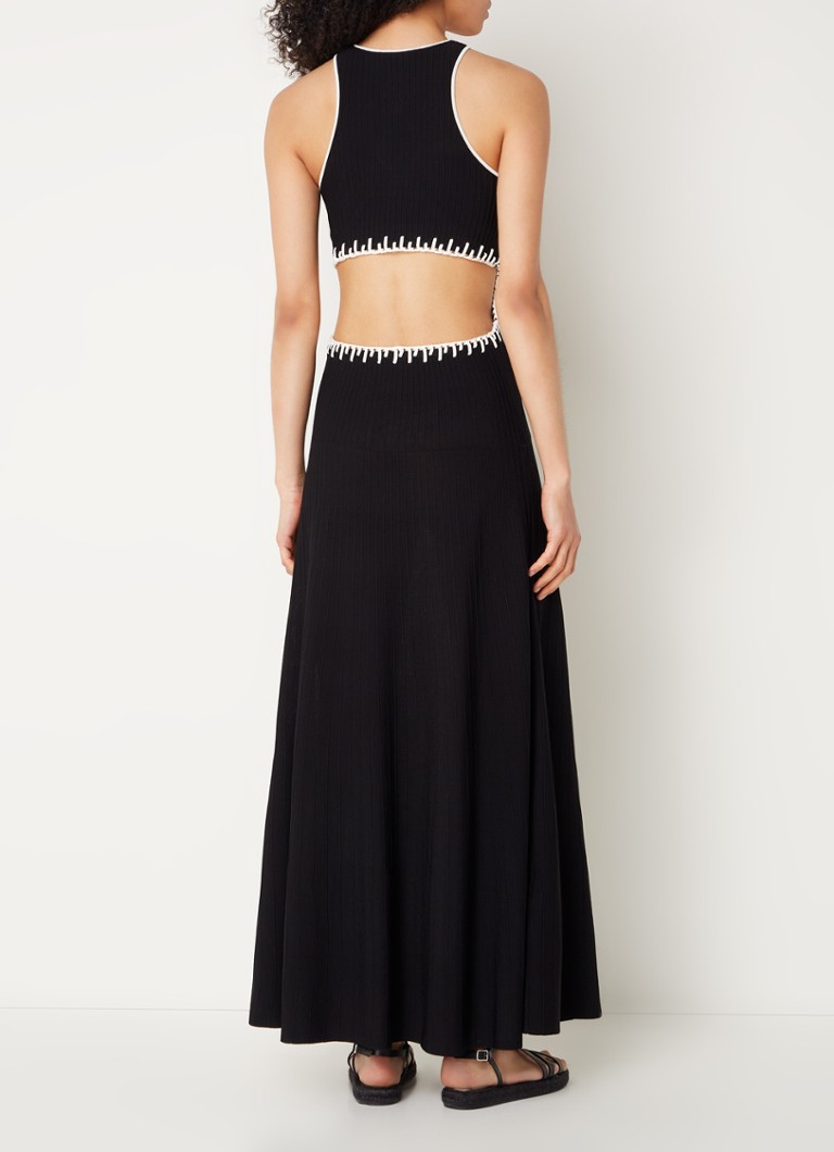 Vestido largo Oaissa de ba&sh con detalles calados.