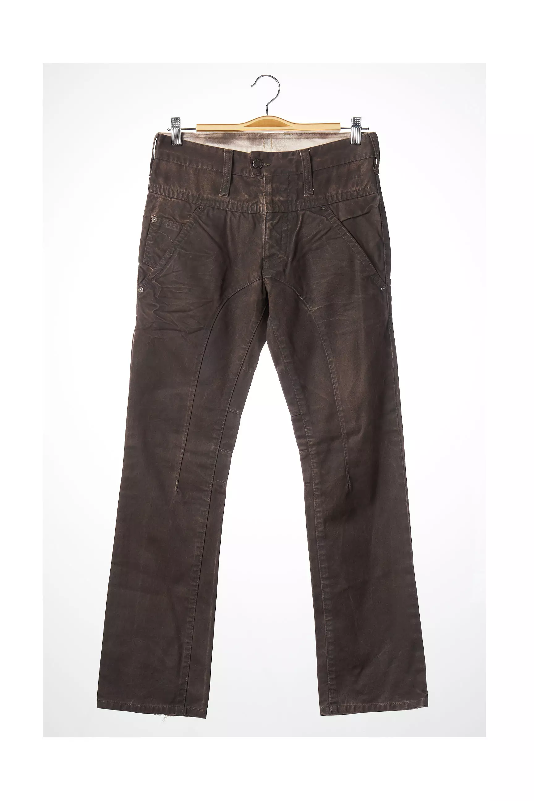 Neil Barrett Pantalons Droits Femme couleur marron